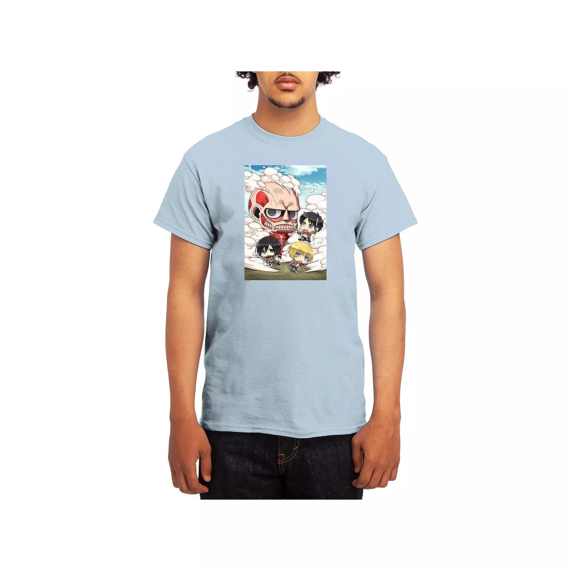 Men's Attack on Titan Distressed Cadet Corp Emblem Tee, Boy's, Size: XXL, Royal Blue Product Image