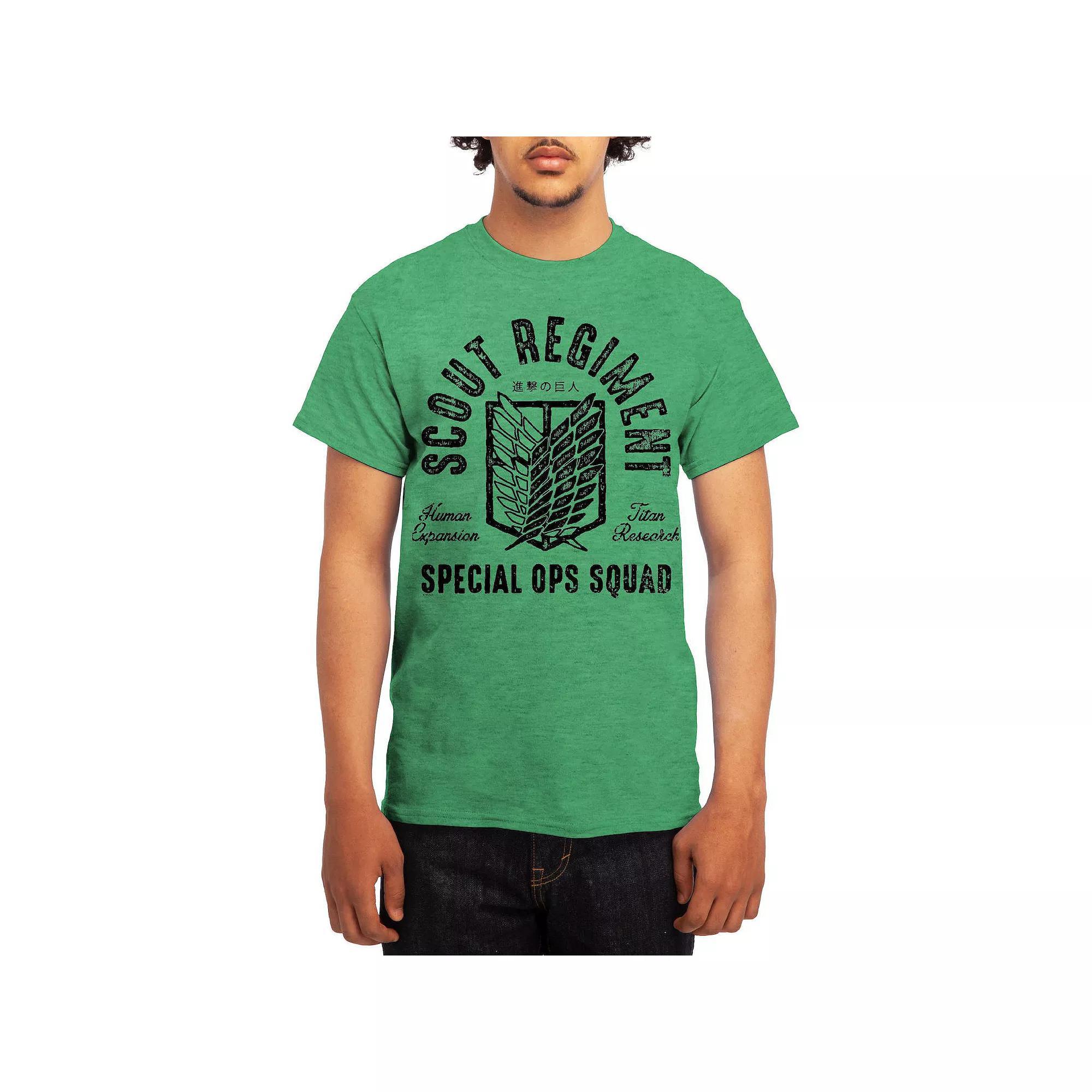 Men's Attack on Titan Eren & Titan Tee, Size: Medium, Red Product Image