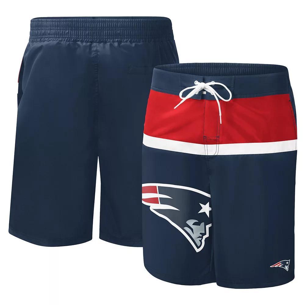 Men's G-III Sports by Carl Banks Navy New England Patriots Sea Wind Swim Trunks, Size: Large, Blue Product Image