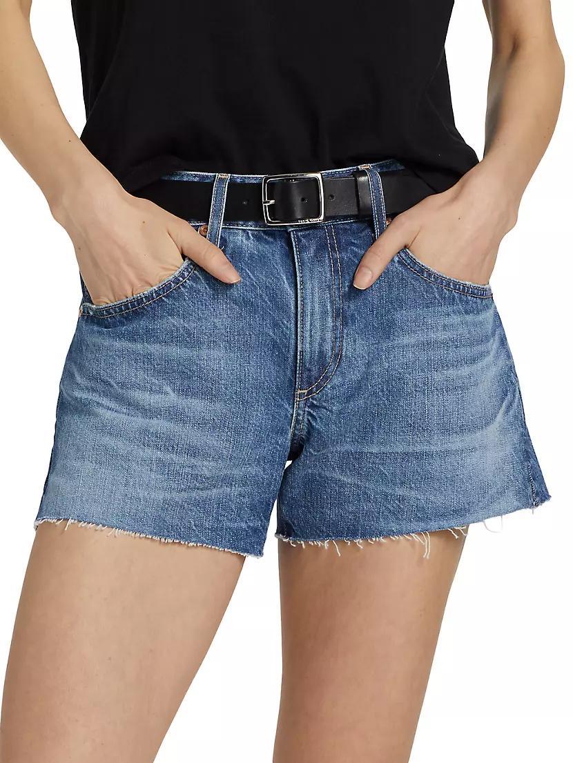 Denim High-Rise Shorts Product Image
