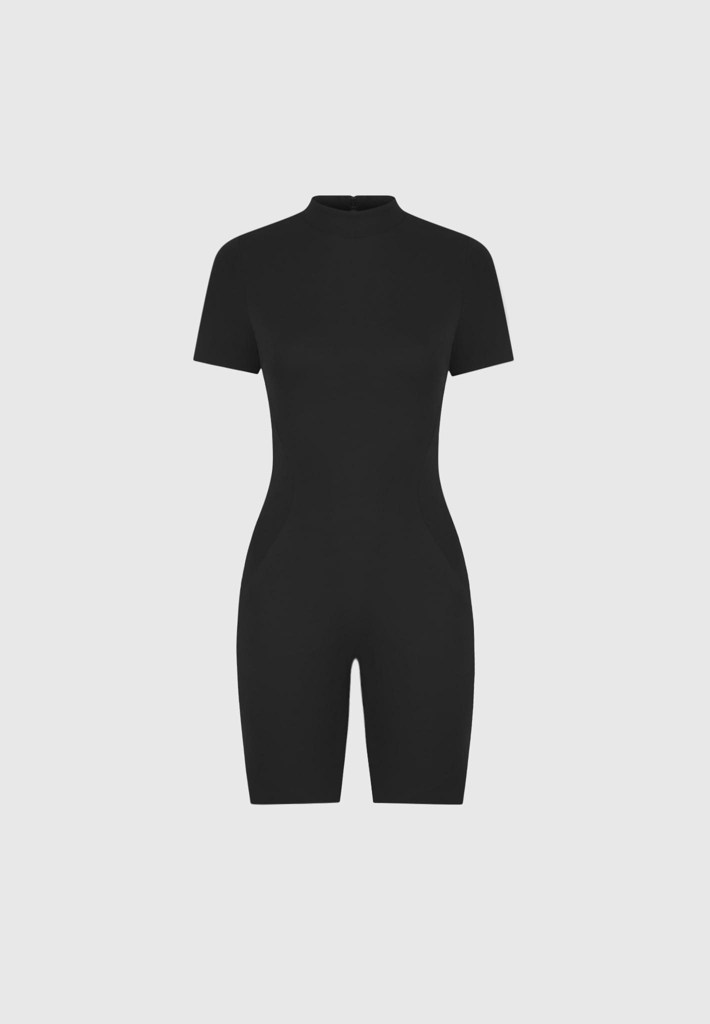 Éternelle Mock Neck Playsuit - Black Female Product Image