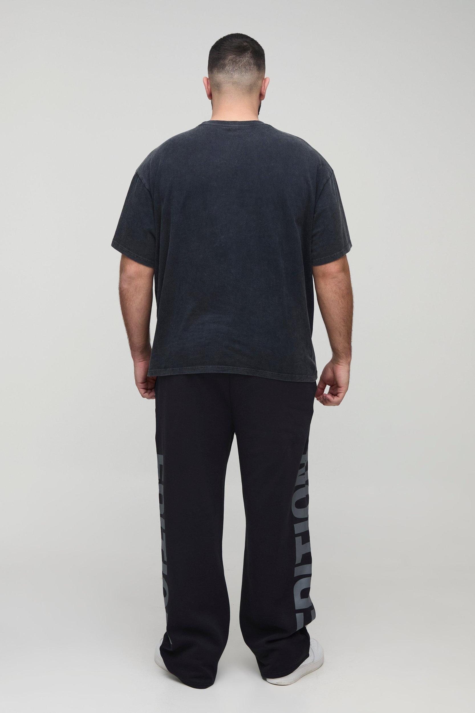 Plus Edition Print Relaxed Sweatpants | boohooMAN USA Product Image