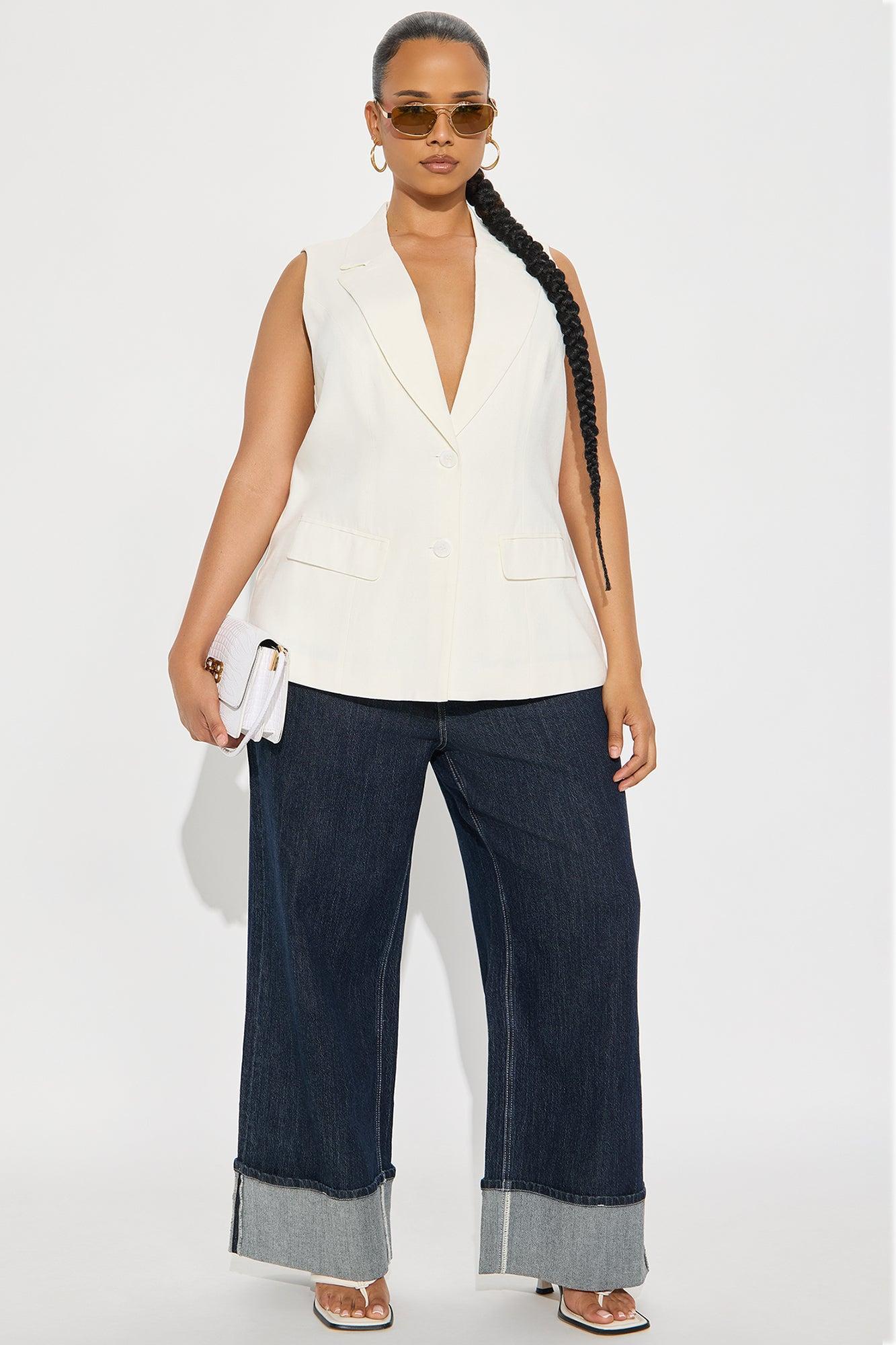 Manhattan Club Linen Vest - White Product Image