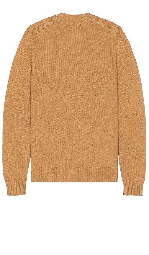 Beams Plus Elbow Patch Cardigan in Nude Product Image