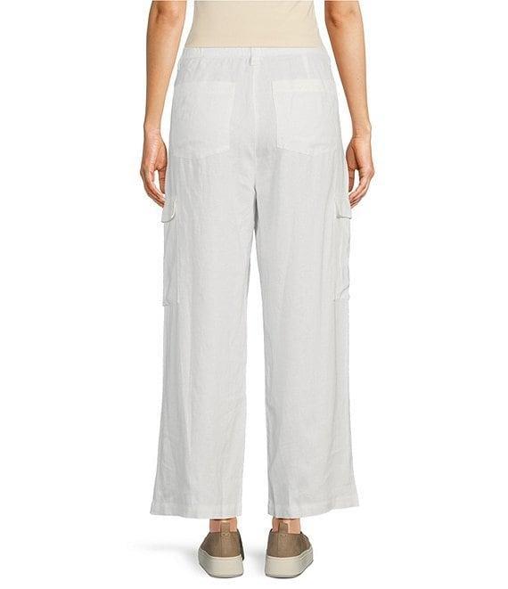 Eileen Fisher Organic Linen Wide-Leg Cargo Pants Product Image