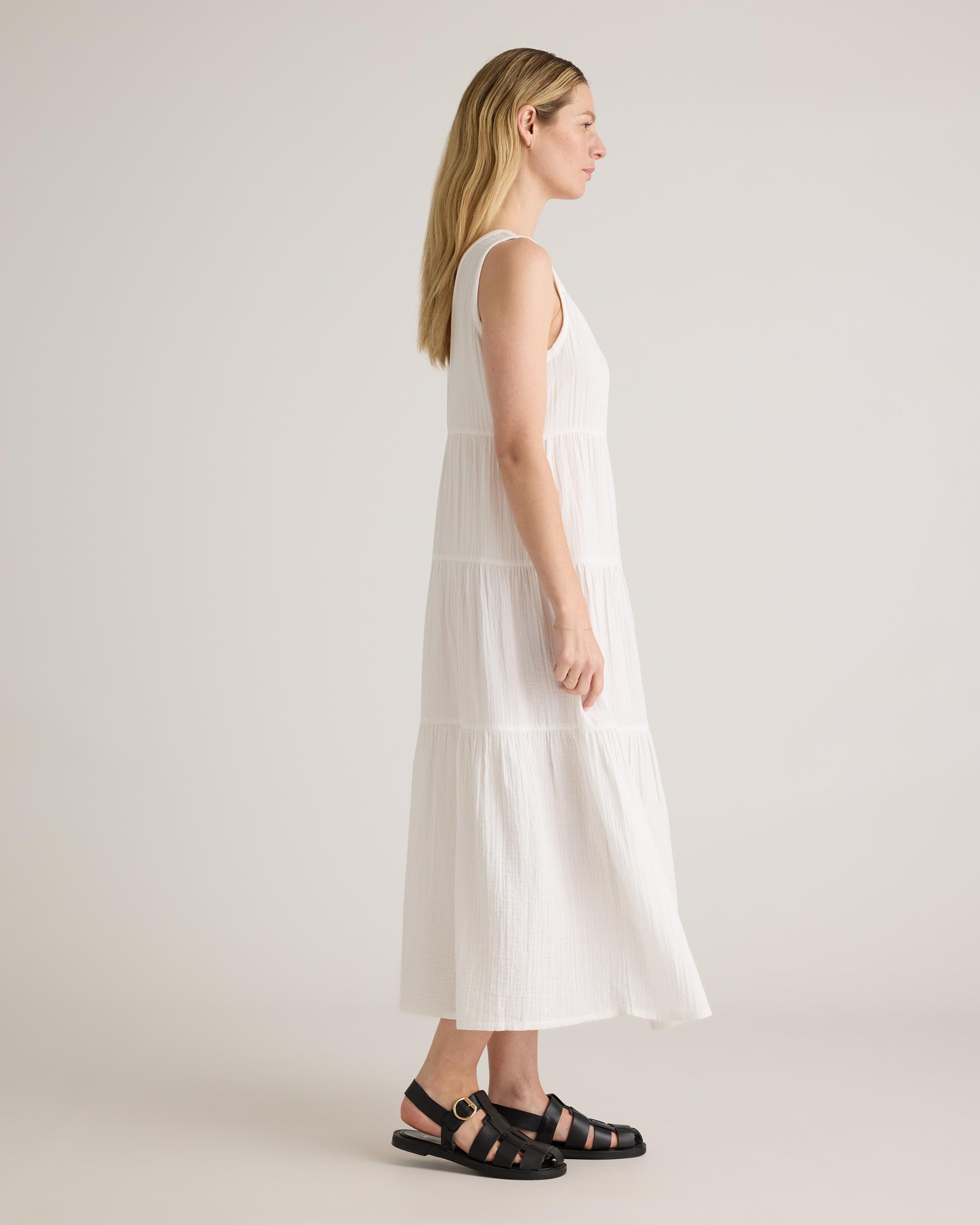 Quince | Women's Gauze Tiered Maxi Dress Organic Cotton Product Image