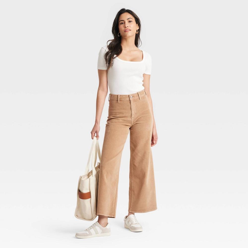 Women's High-Rise Corduroy Sailor Wide Leg Ankle Jeans - Universal Thread™ Product Image