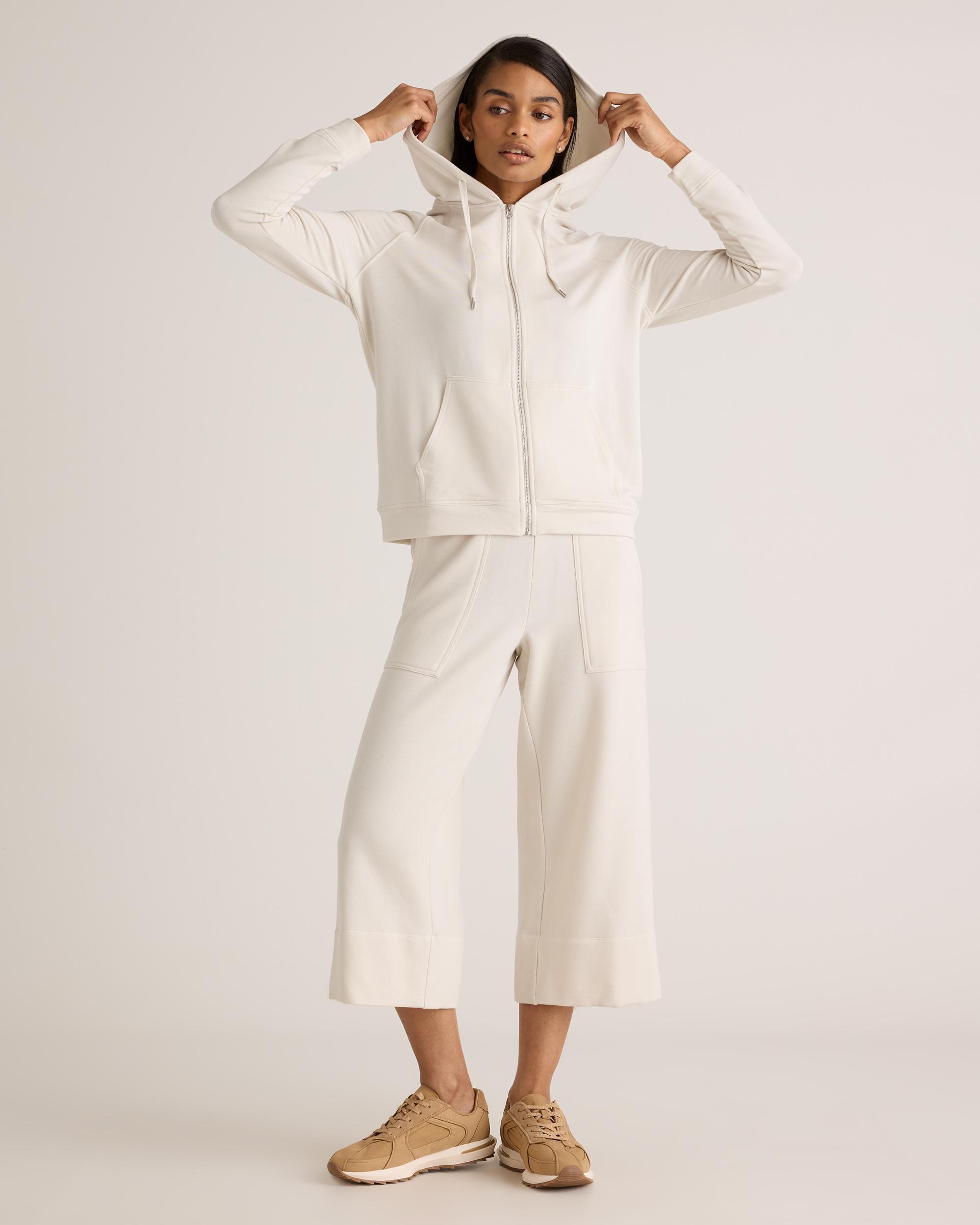Quince | Women's SuperSoft Fleece Zip Up Hoodie Lenzing Modal Product Image