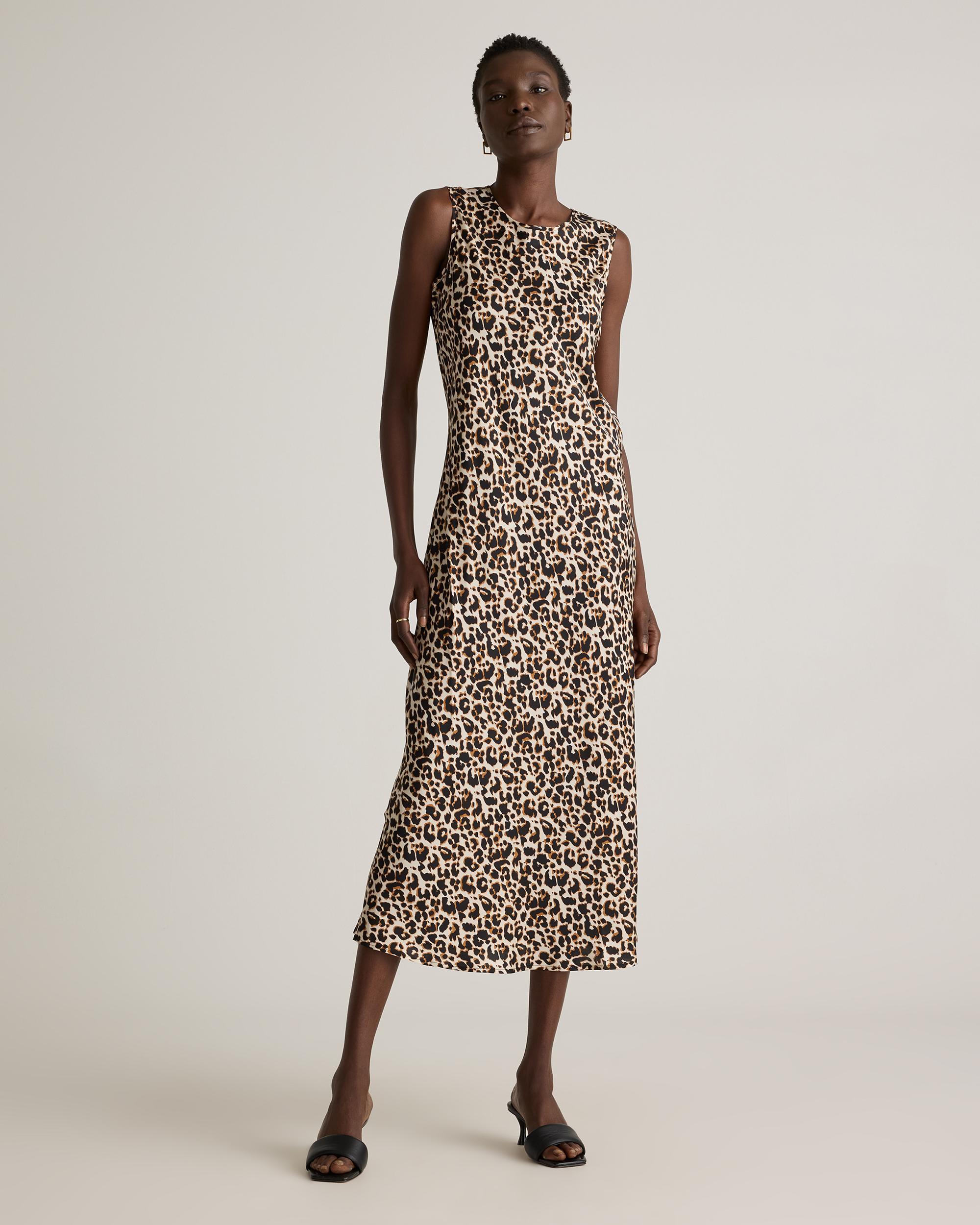 Quince | Women's Washable Stretch Silk Tank Top Midi Dress Product Image