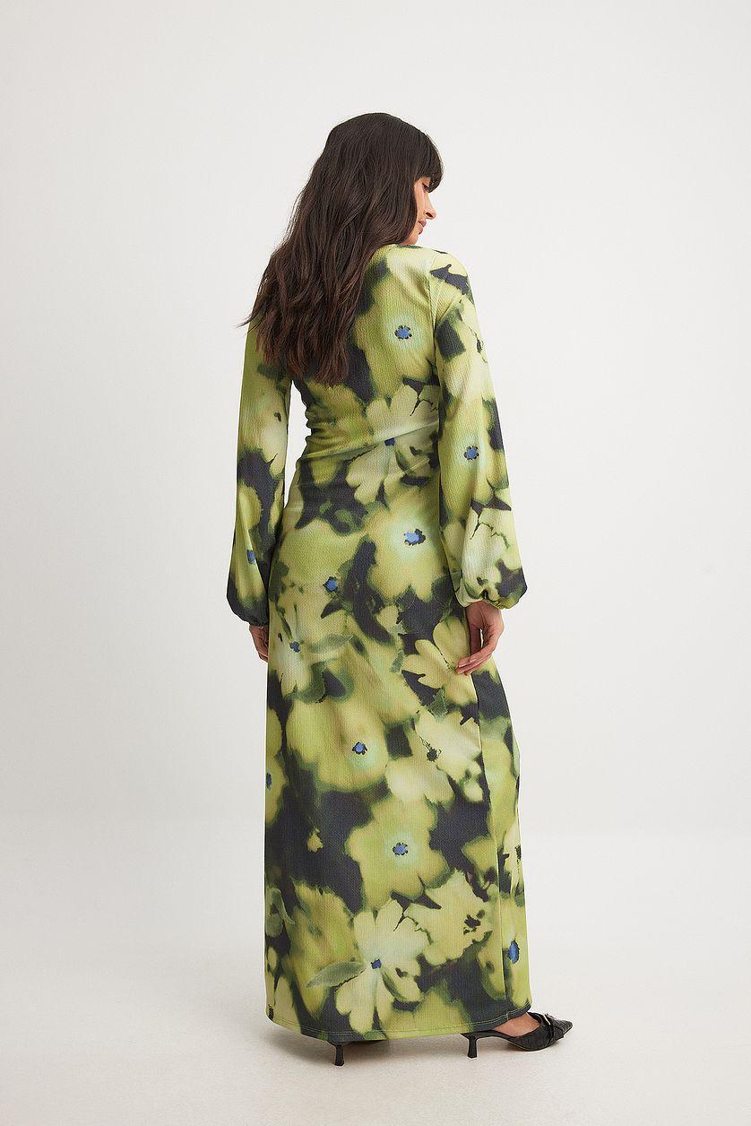 Jersey Balloon Sleeve Midi Dress Product Image