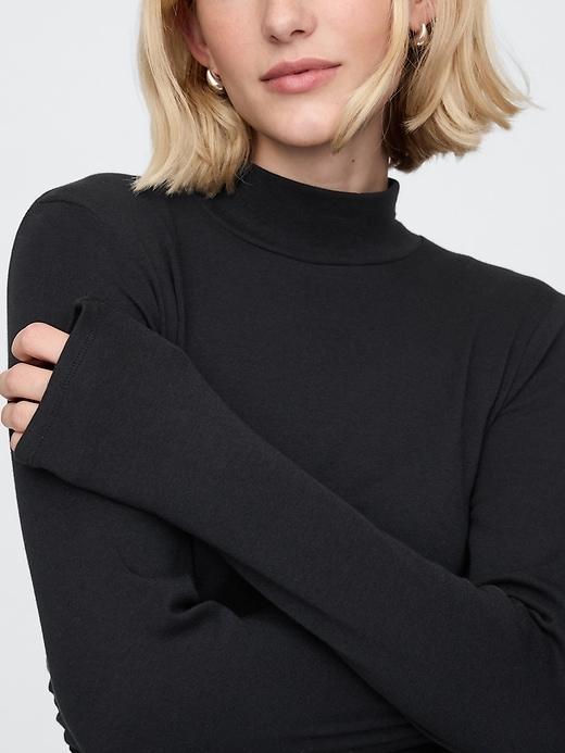 Modern Rib Mockneck Mini Dress Product Image
