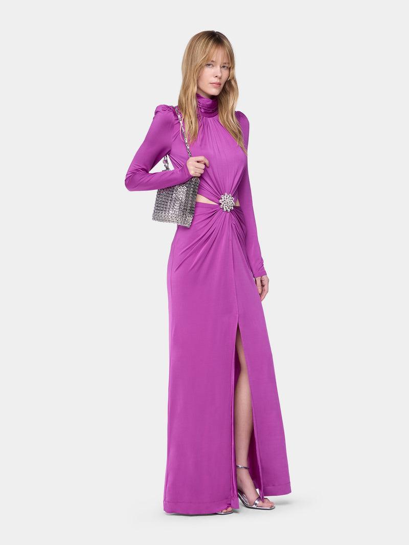 FUCHSIA LONG DRESS IN JERSEY Product Image