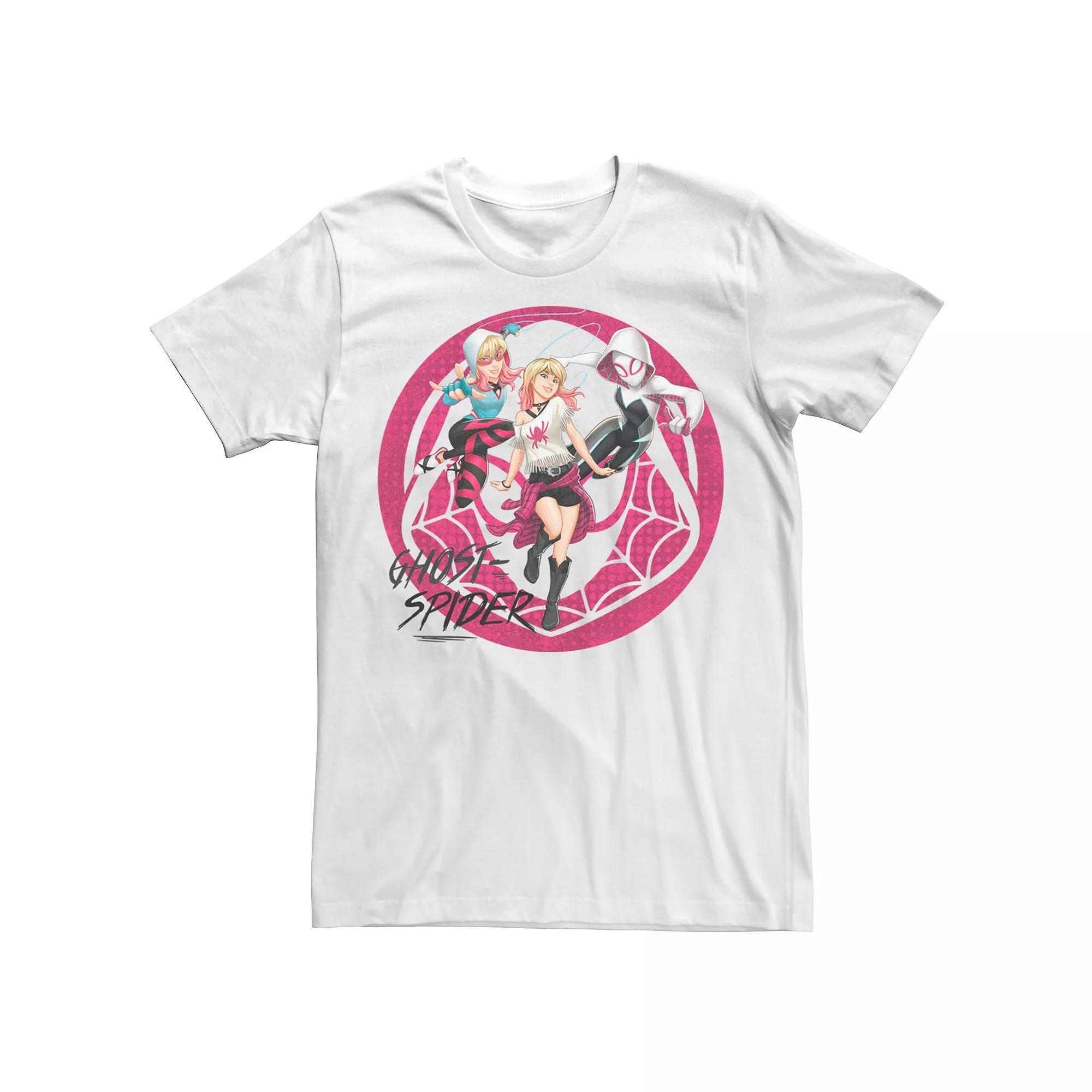 Men's Marvel Rising Secret Warriors Ghospider Collage Logo Graphic Tee, Size: Large, White Product Image