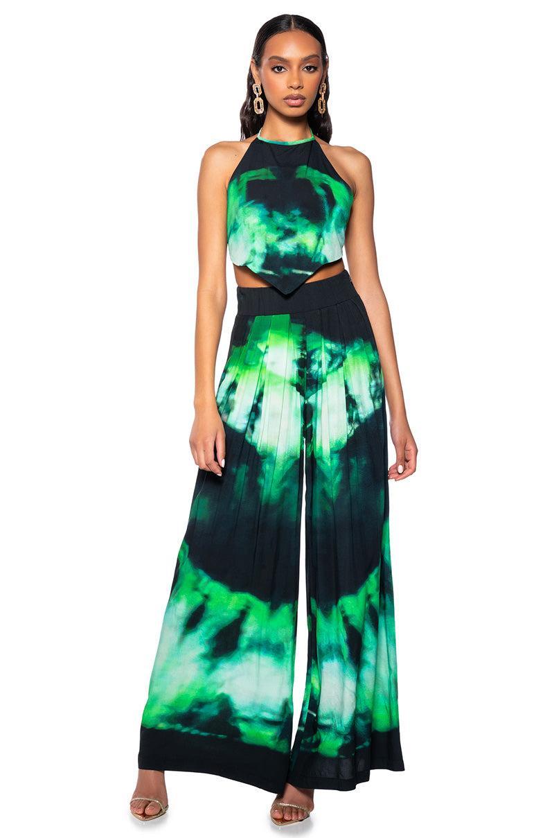 ASTER PRINTED HALTER NECK TOP Product Image