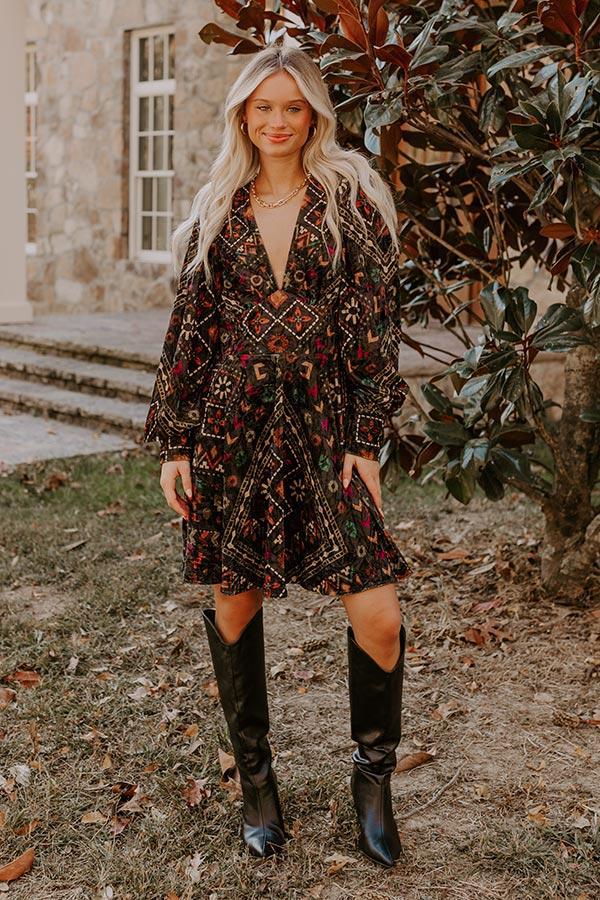 Charming Encounters Velvet Mini Dress Product Image