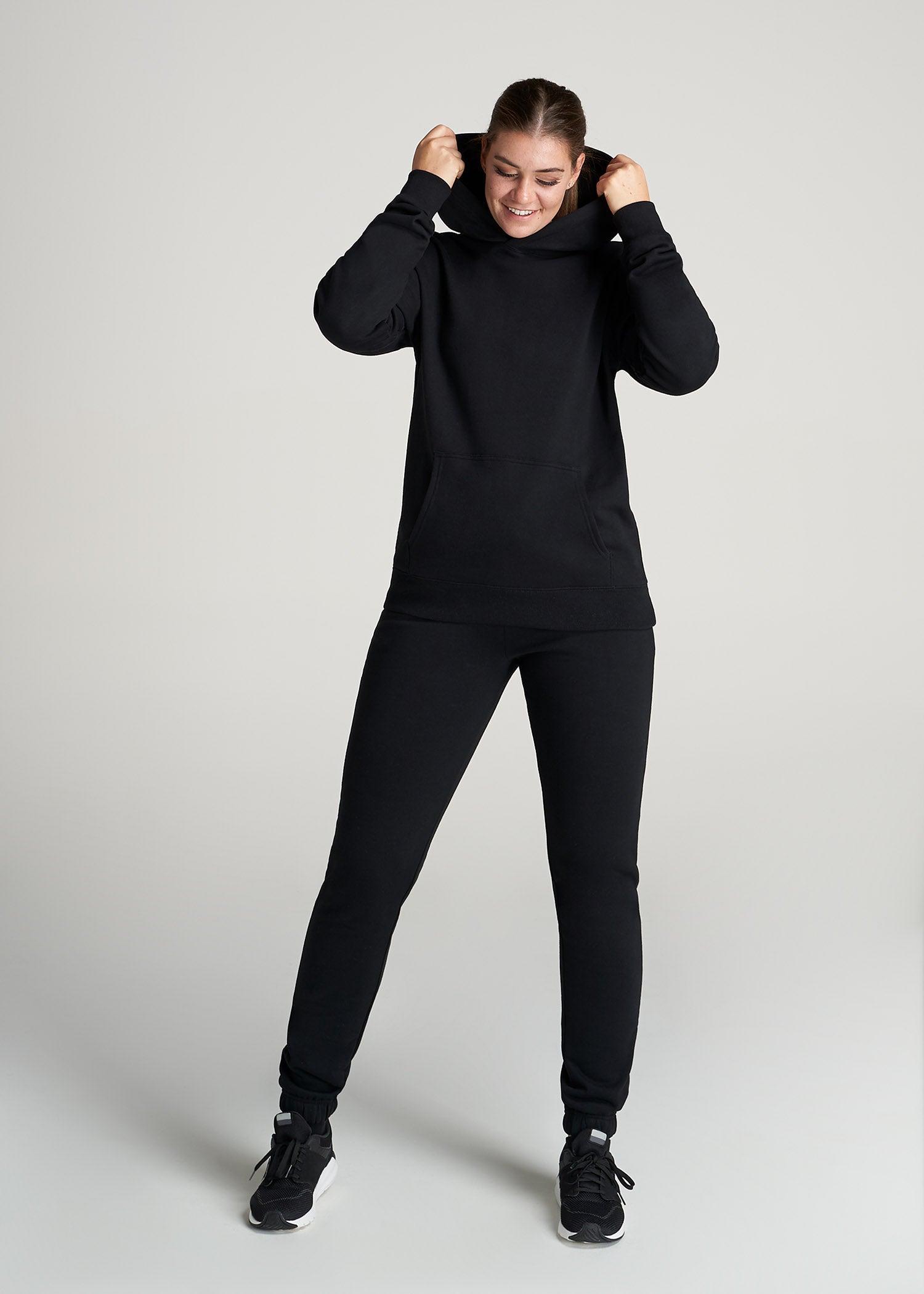 Wearever Fleece Relaxed Fit Women's Tall Hoodie in Black Product Image