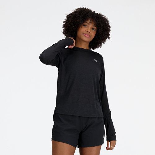 New Balance Athletics Long Sleeve Heather) Women's Clothing Product Image