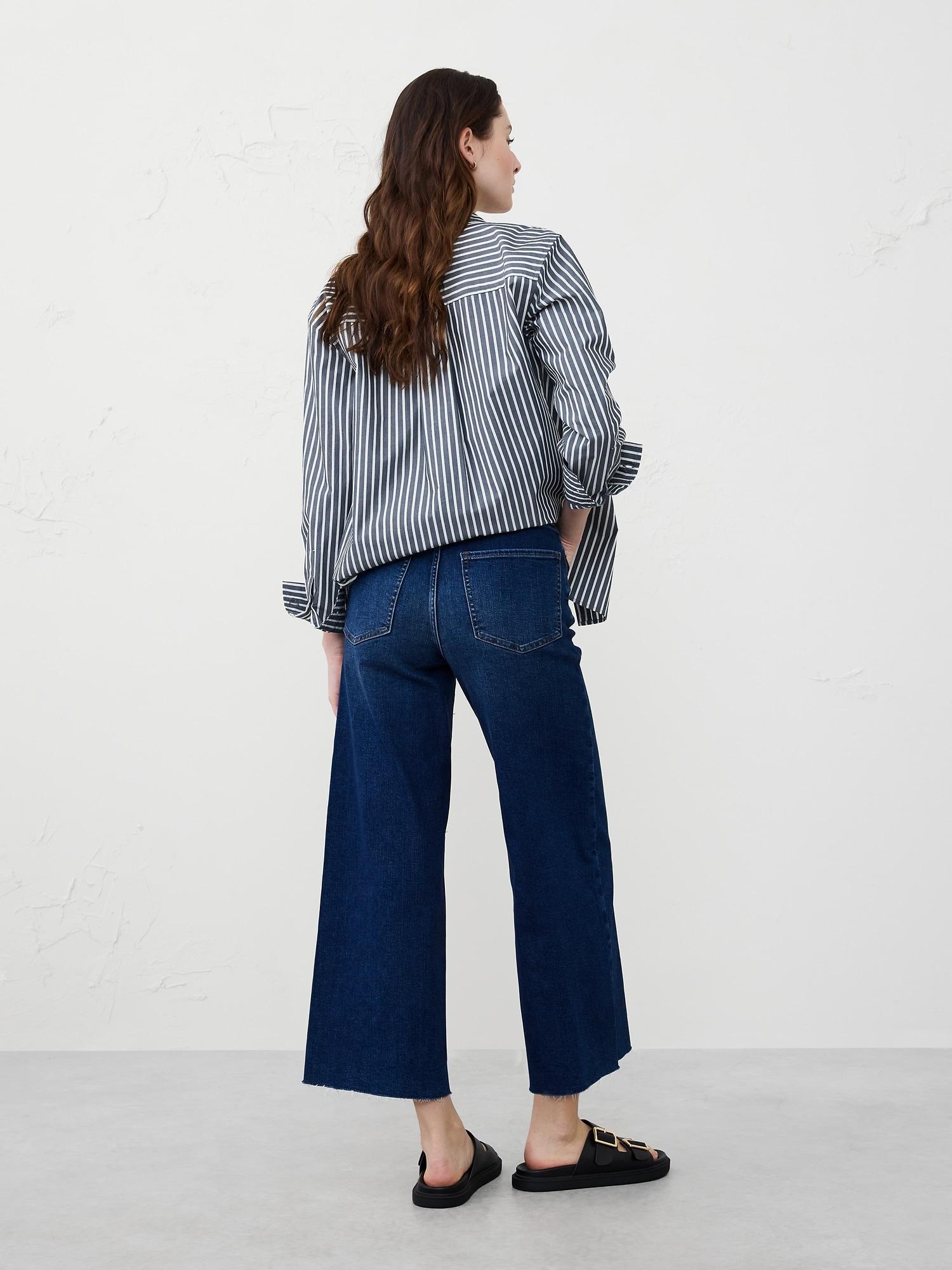 Wide-Leg High-Rise Cropped Jean Product Image