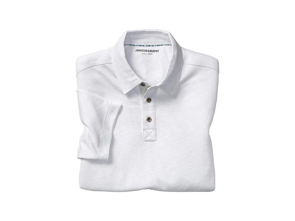 Johnston  Murphy Vintage Slub Short Sleeve Polo Shirt Product Image