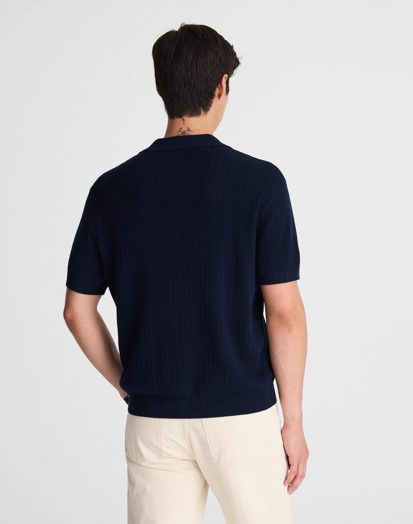 Tuck-Stitch Three-Button Sweater Polo Product Image