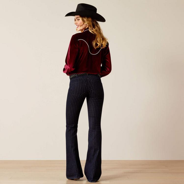 SALE Ariat® Ladies' PR Jasmine Silver Stripe Flare Jeans Product Image