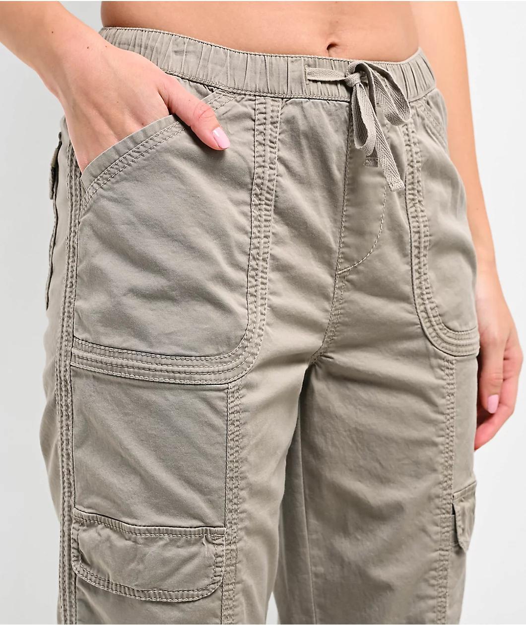 Unionbay Shay Taupe Straight Leg Cargo Pants Product Image