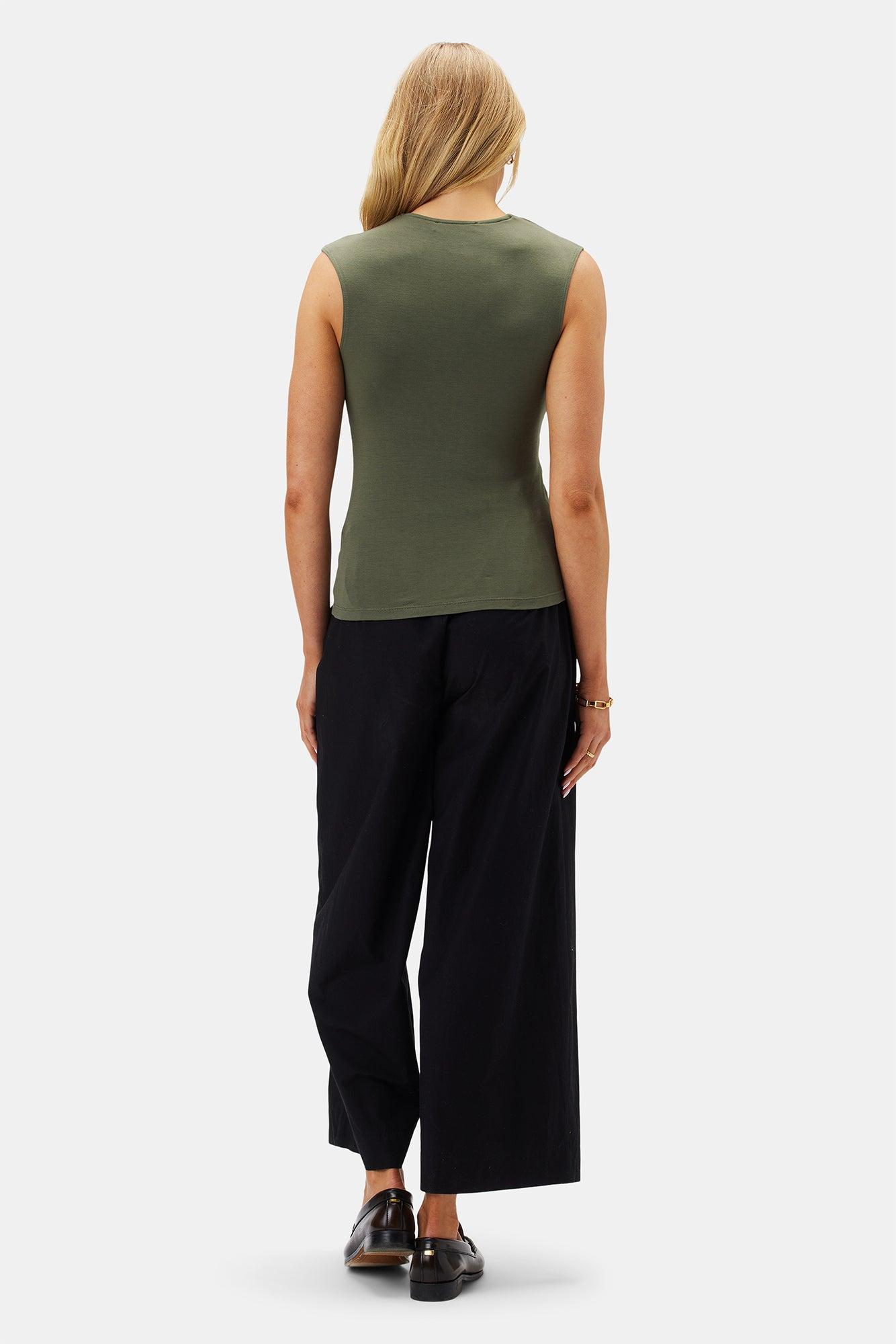 Monique Modal Tank - Olive Green Product Image