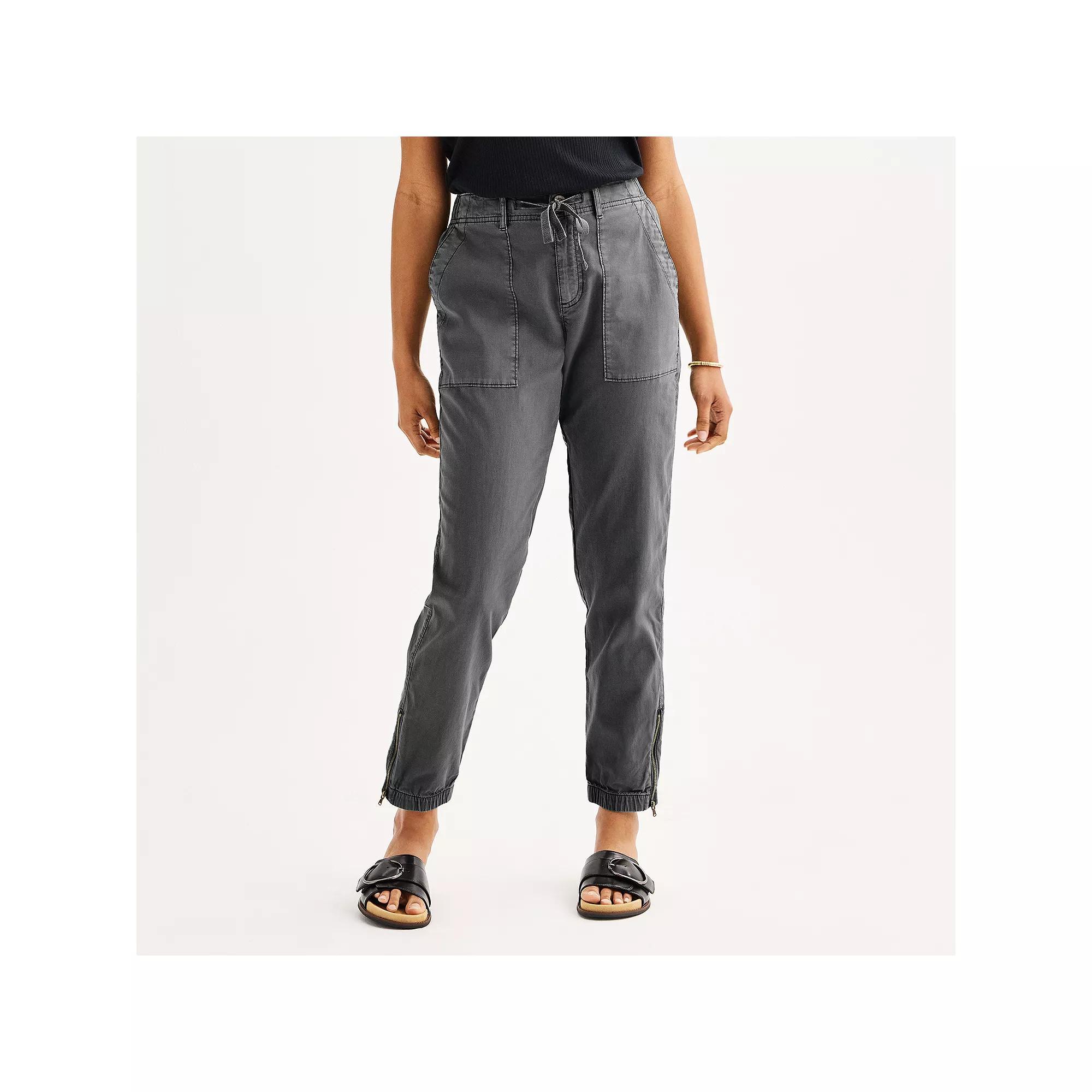 Women's Sonoma Goods For Life® Zip Hem Core Utility Jogger Pants, Size: XXL, Brown Brigade Product Image