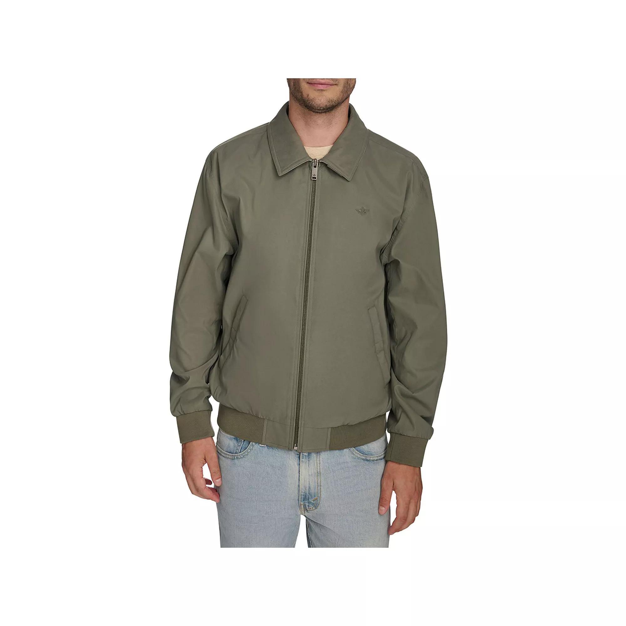 Men's Dockers® Micro-Twill Golf Bomber Jacket, Size: Large, Harvest Gold Product Image