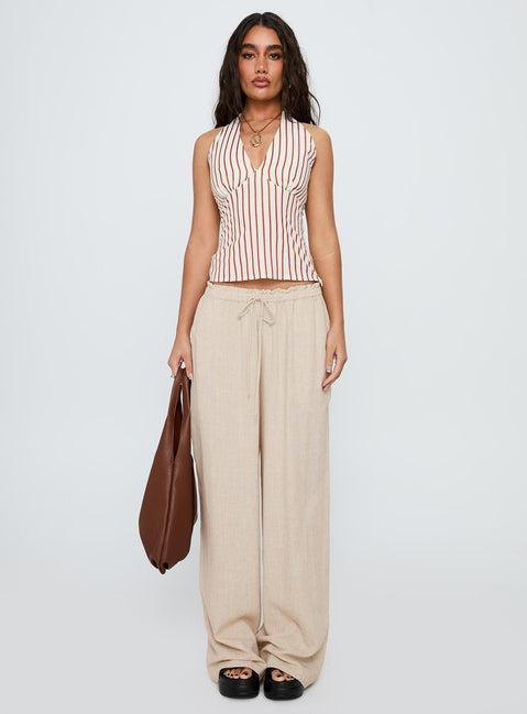 Seascape Oversize Tie Pants Natural Product Image