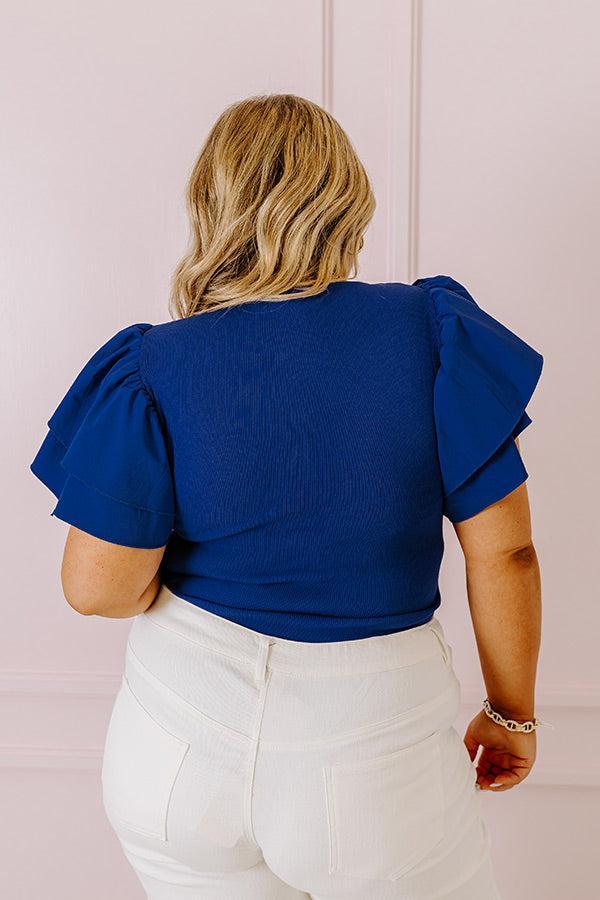 Halftime Happy Hour Bodysuit In Royal Blue Curves Product Image