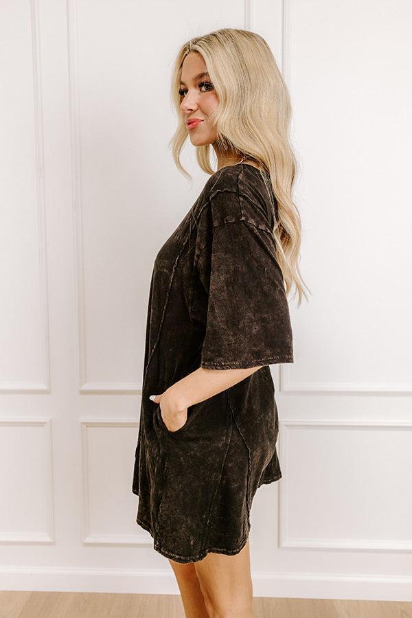 Casual Convo Vintage Wash Romper in Vintage Black Product Image