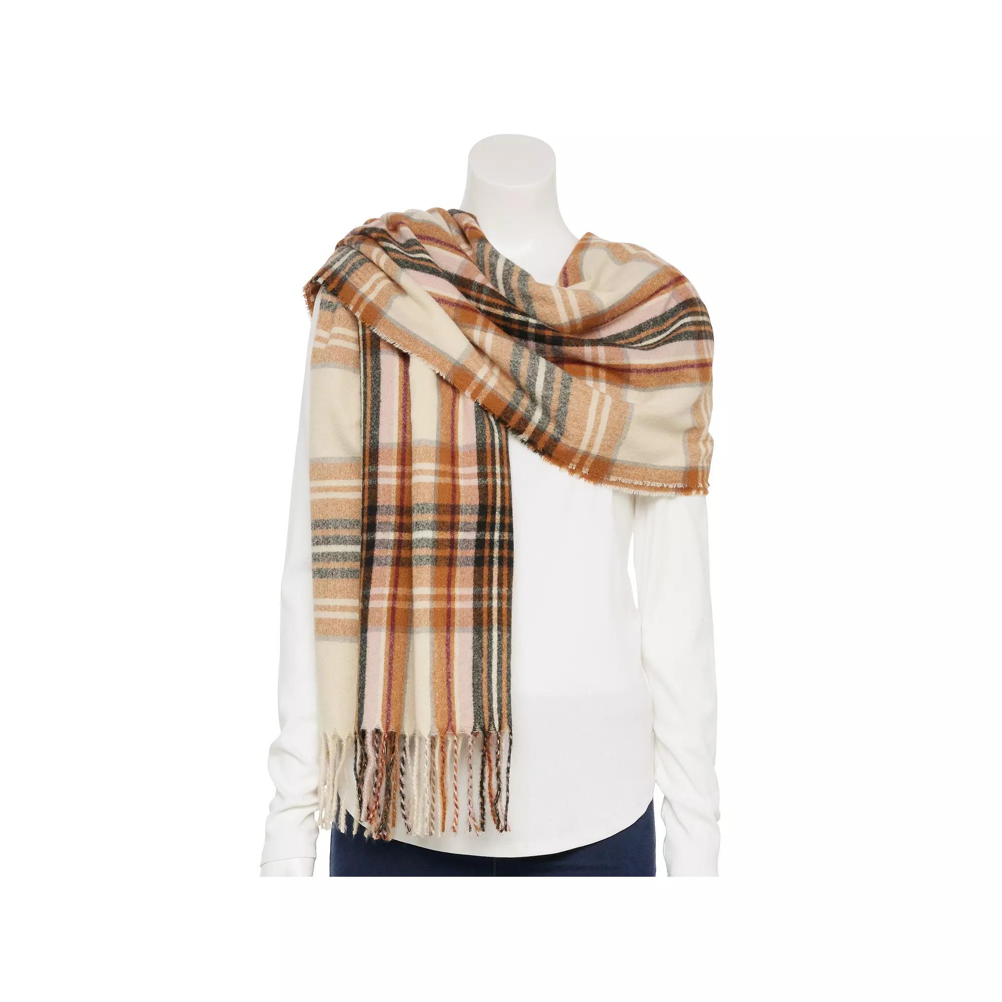 Women's Nine West Textured Soft Touch Wrap Scarf, Neutral Team Product Image