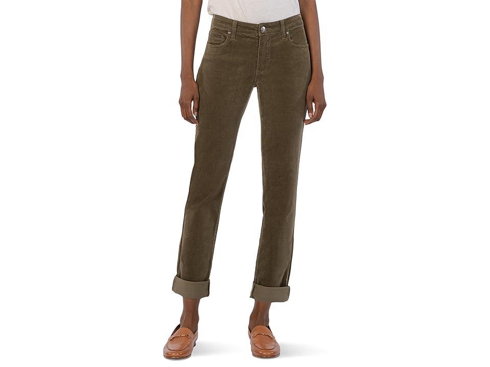 KUT from the Kloth Catherine Boyfriend in Corduroy (Pearl) Women's Casual Pants Product Image