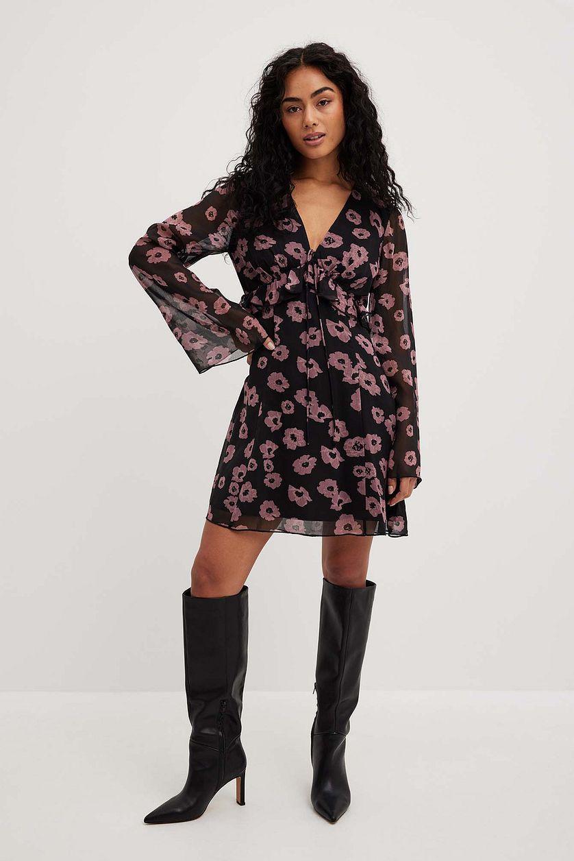 Frill Detail Flowy Mini Dress Product Image