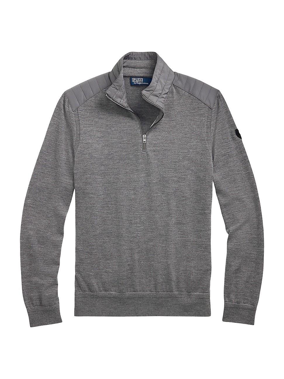 Mens Hybrid Wool Quarter-Zip Sweater Product Image