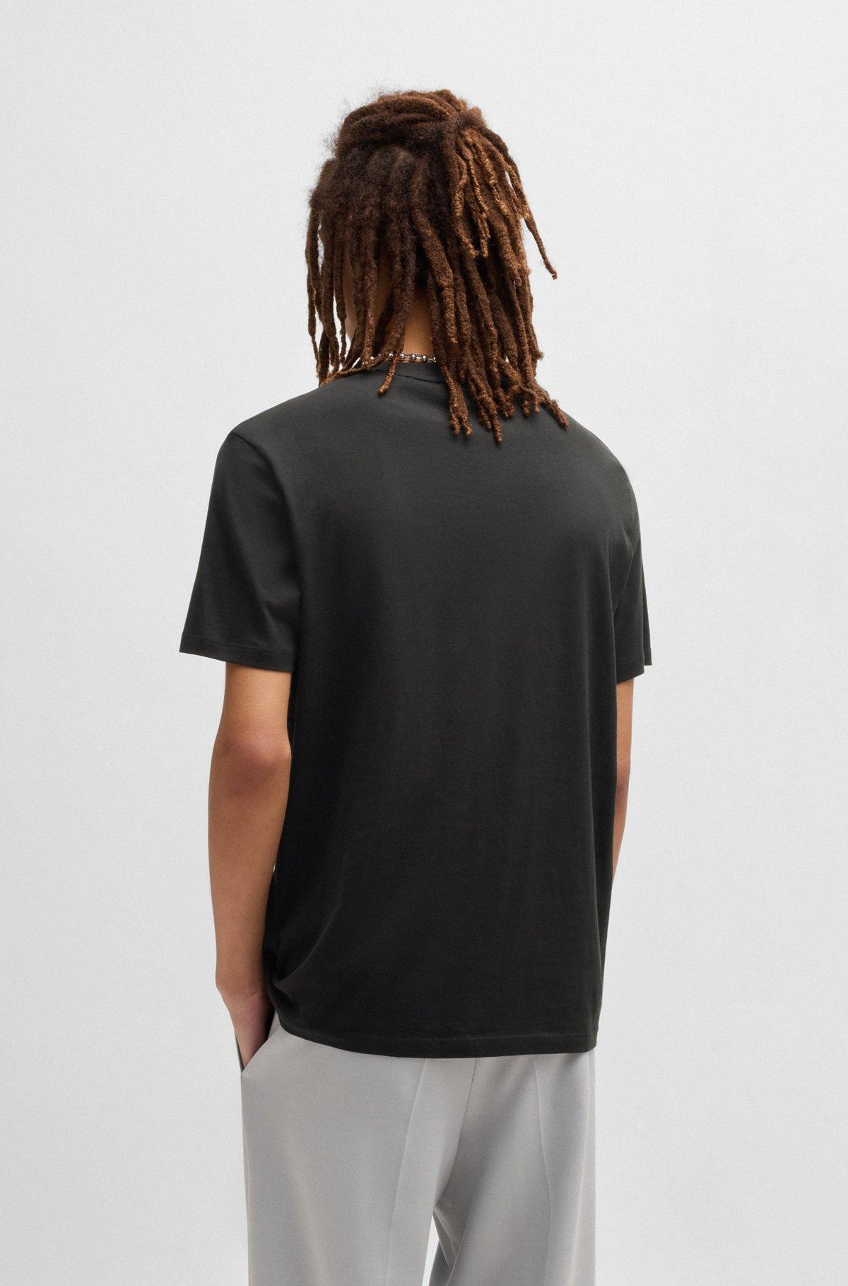 Regular-fit T-shirt in cotton jersey with logo artwork Product Image