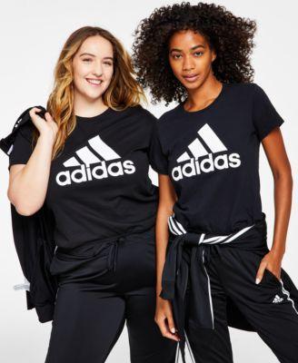 adidas Essentials Logo Tee White XS Womens Product Image