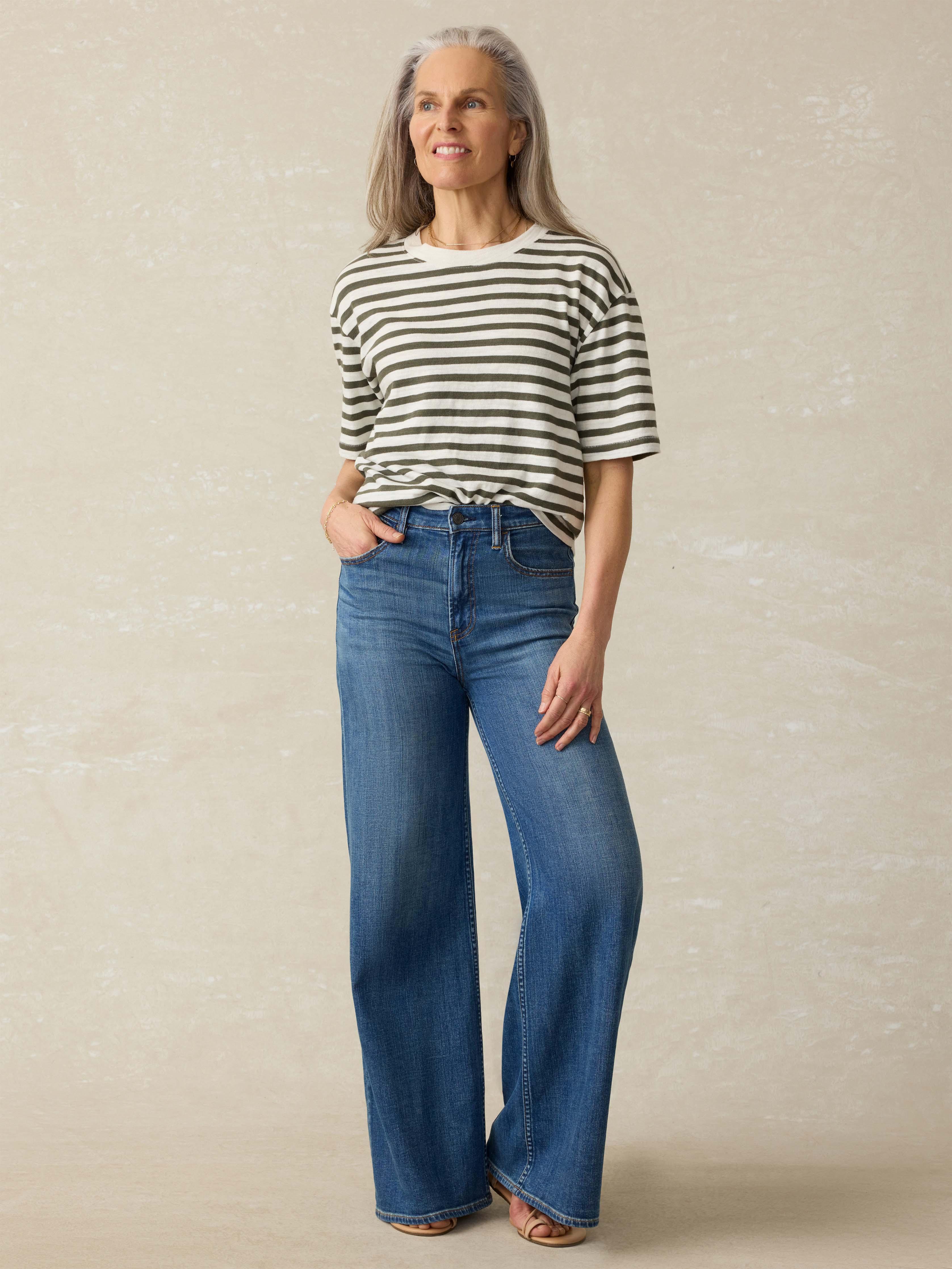 Sunwashed Slub Vintage Tee - Brookline Stripe Product Image