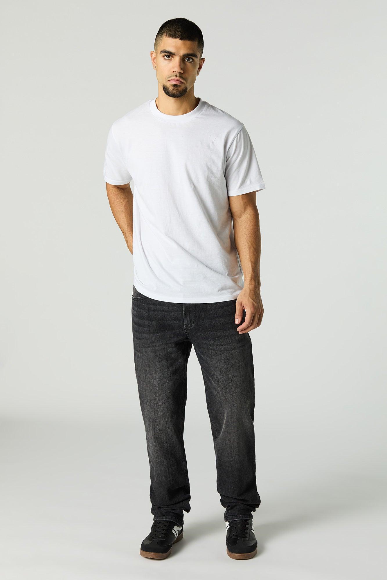 Black Vintage Wash Straight Leg Jean Male Product Image