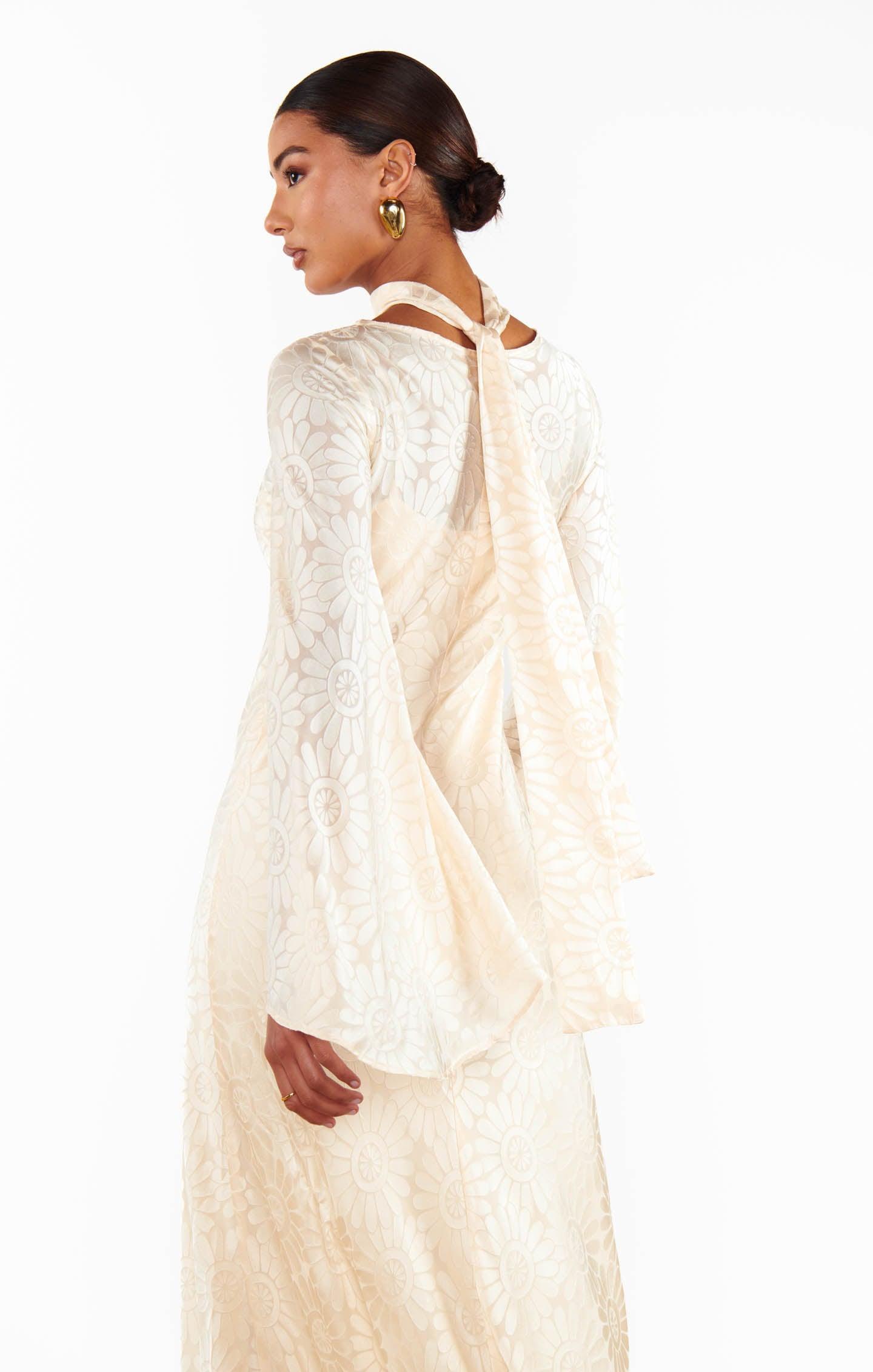 Sarah Dress ~ Cream Daisy Burnout Product Image