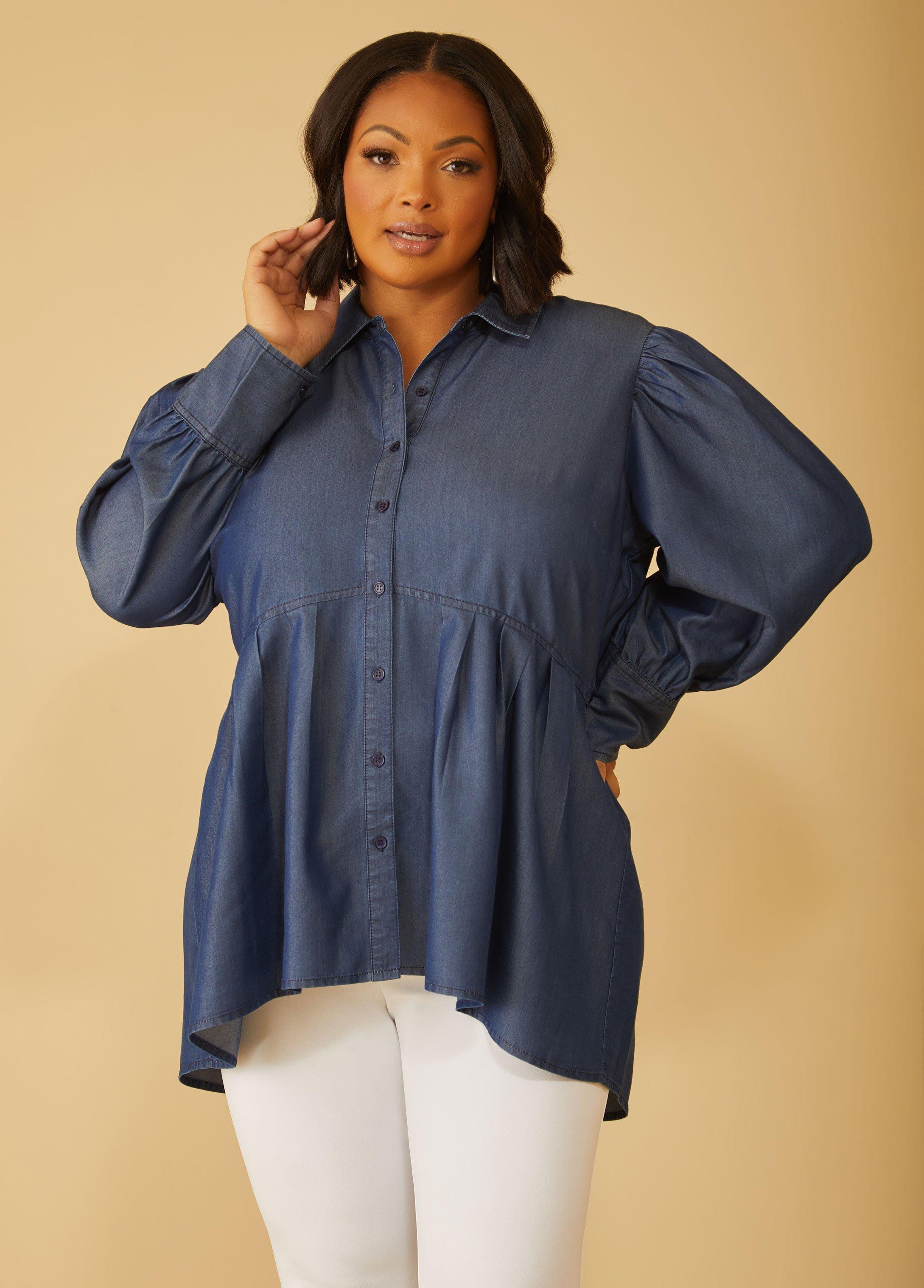 Hi Low Chambray Shirt Product Image