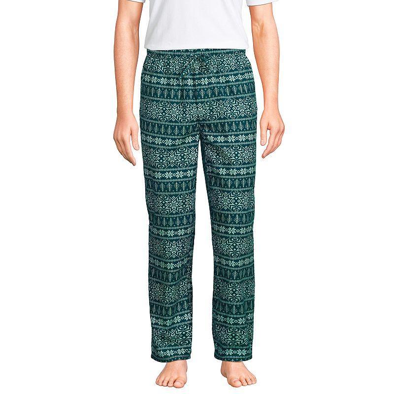 Men's Lands' End Flannel Pajama Sleep Pants, Size: Small, Deep  Blue Product Image