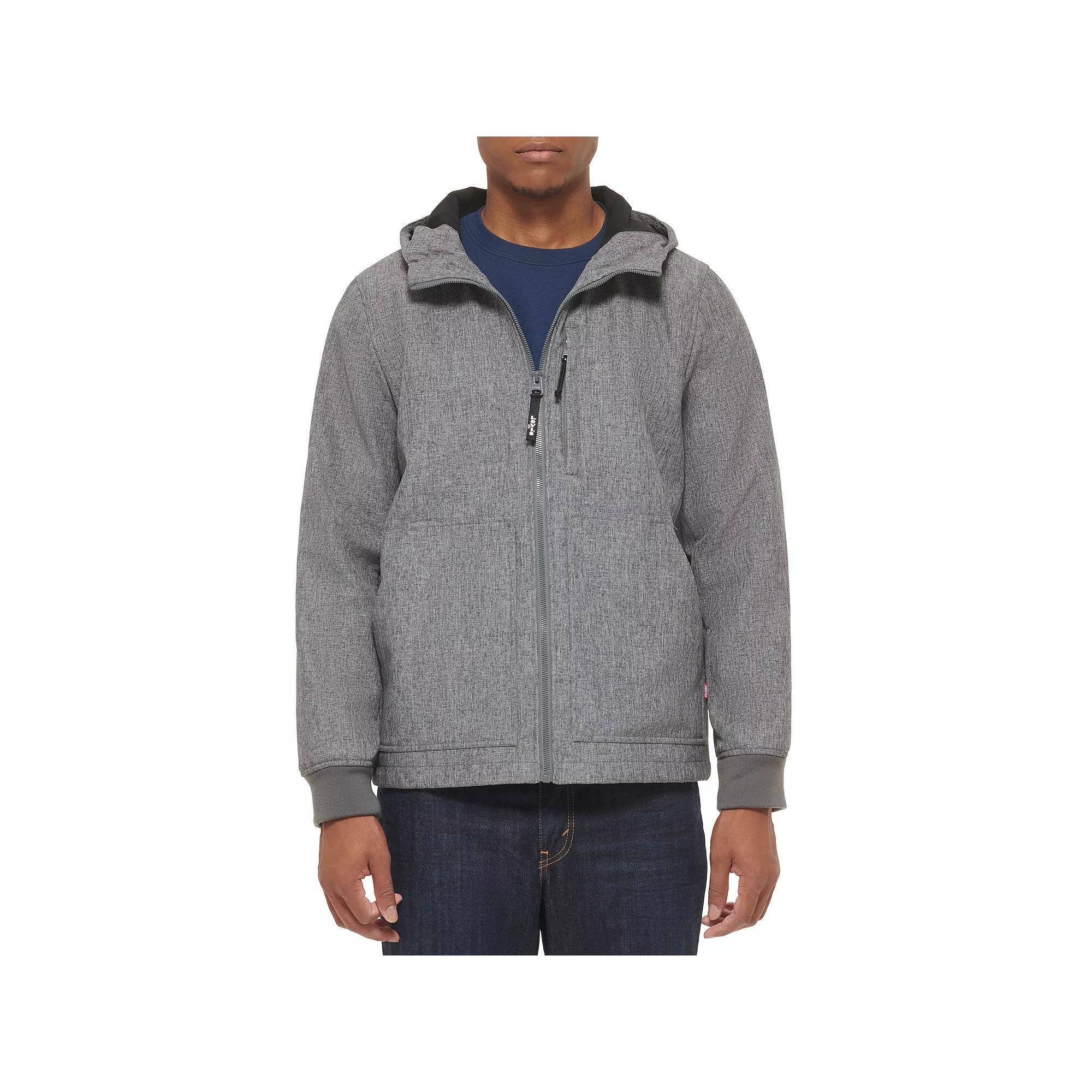 Mens Levis Softshell Hooded Bomber Jacket Product Image
