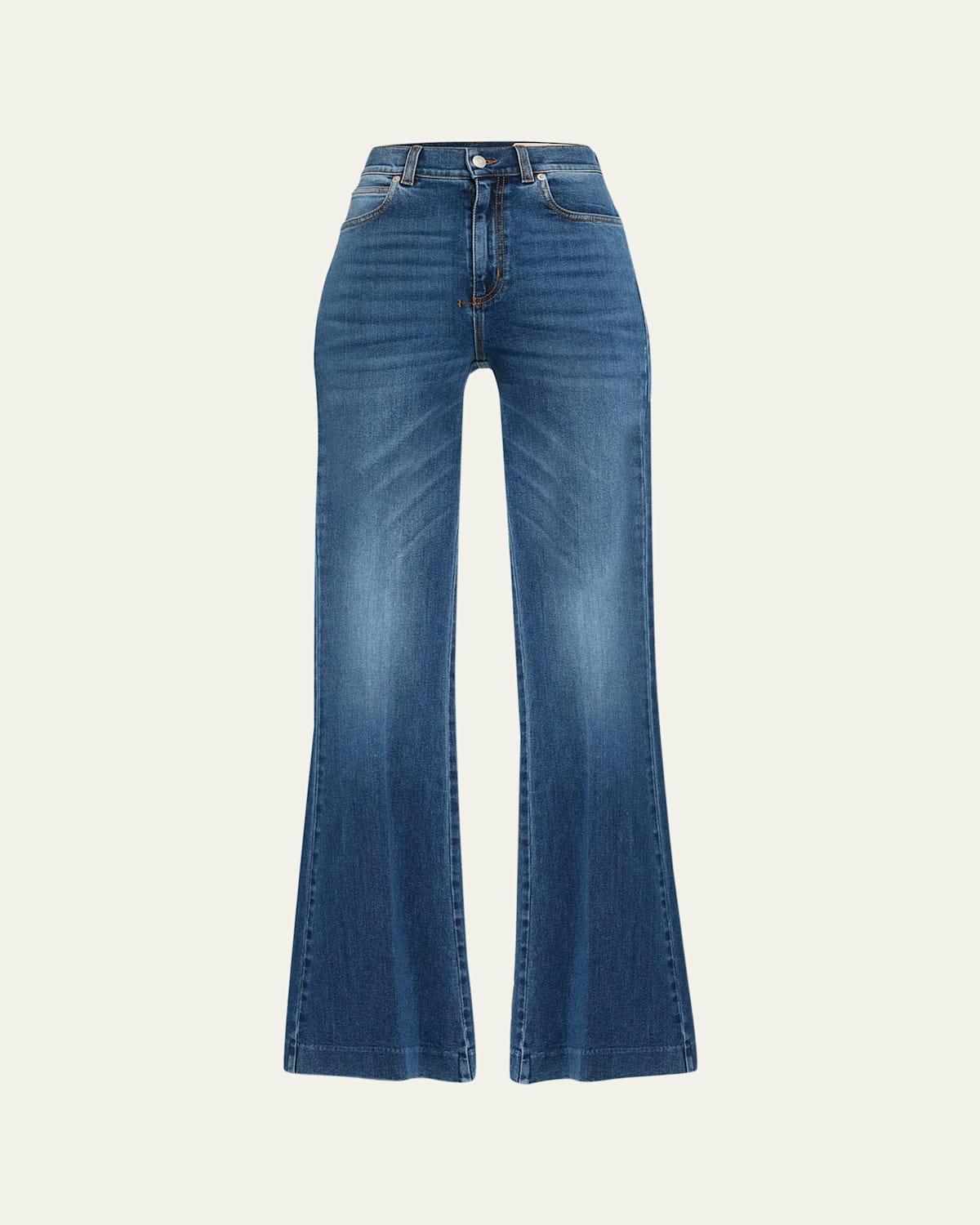 Womens Mid-Rise Stretch Boot-Cut Jeans Product Image