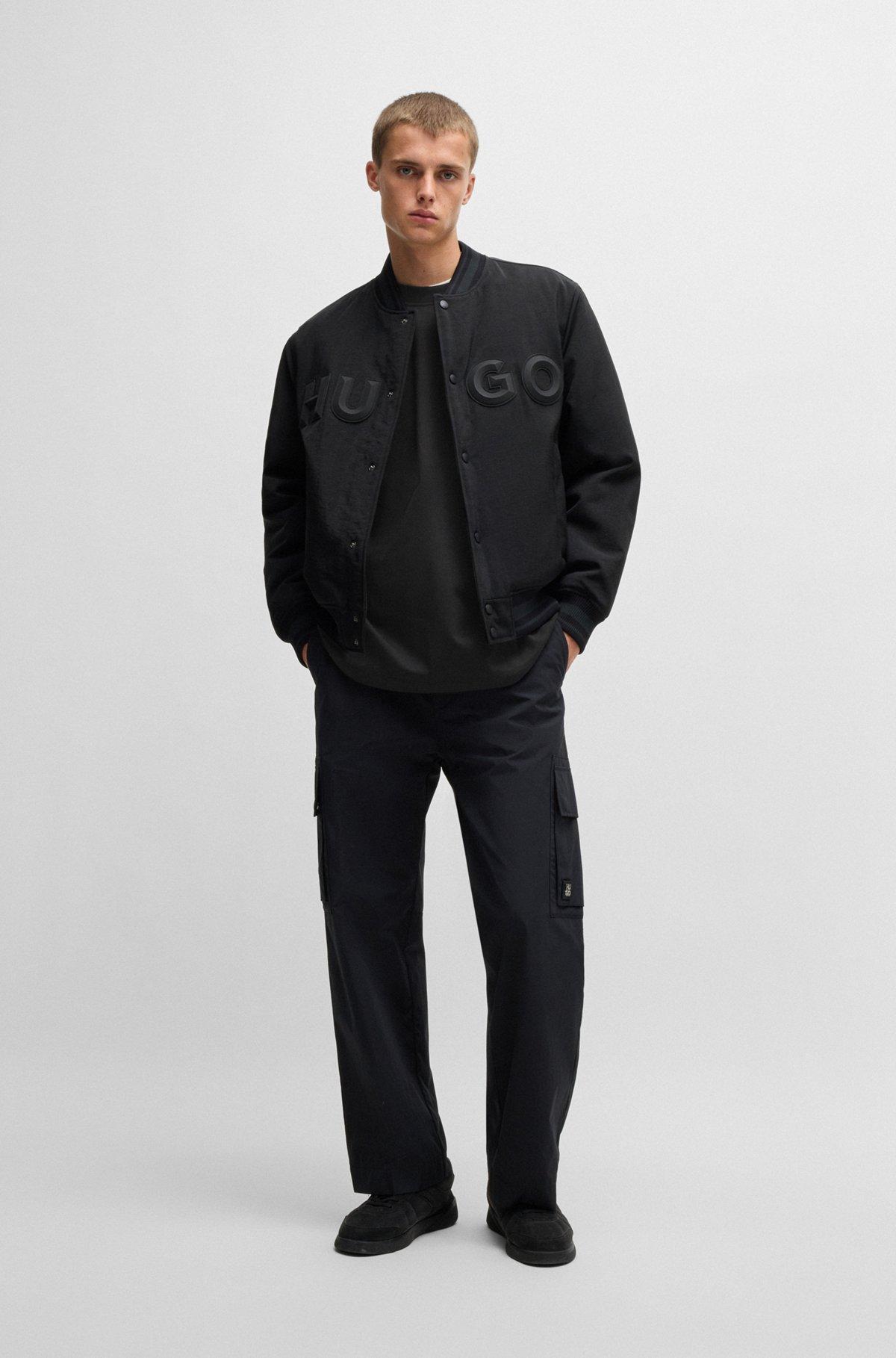Oversize-fit all-gender T-shirt in cotton with logo label Product Image