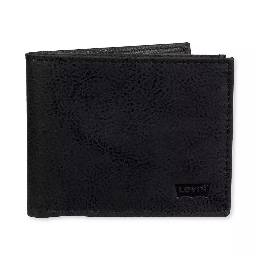 Men's Levi's RFID-Blocking Batwing Logo Passcase Bifold Wallet, Black Product Image