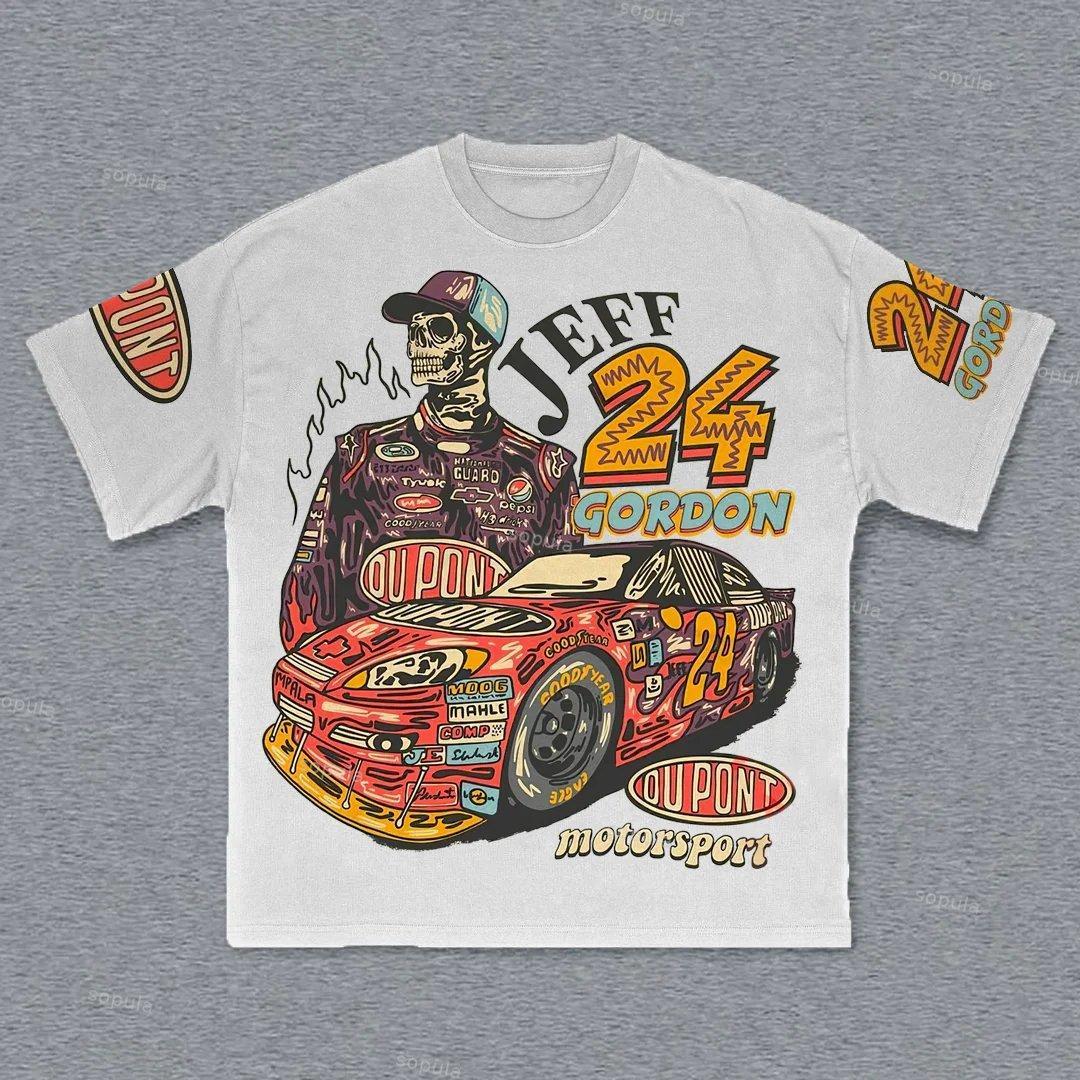 Sopula Jeff Gordon 24 Skull Motorsports Graphic T-Shirt Product Image