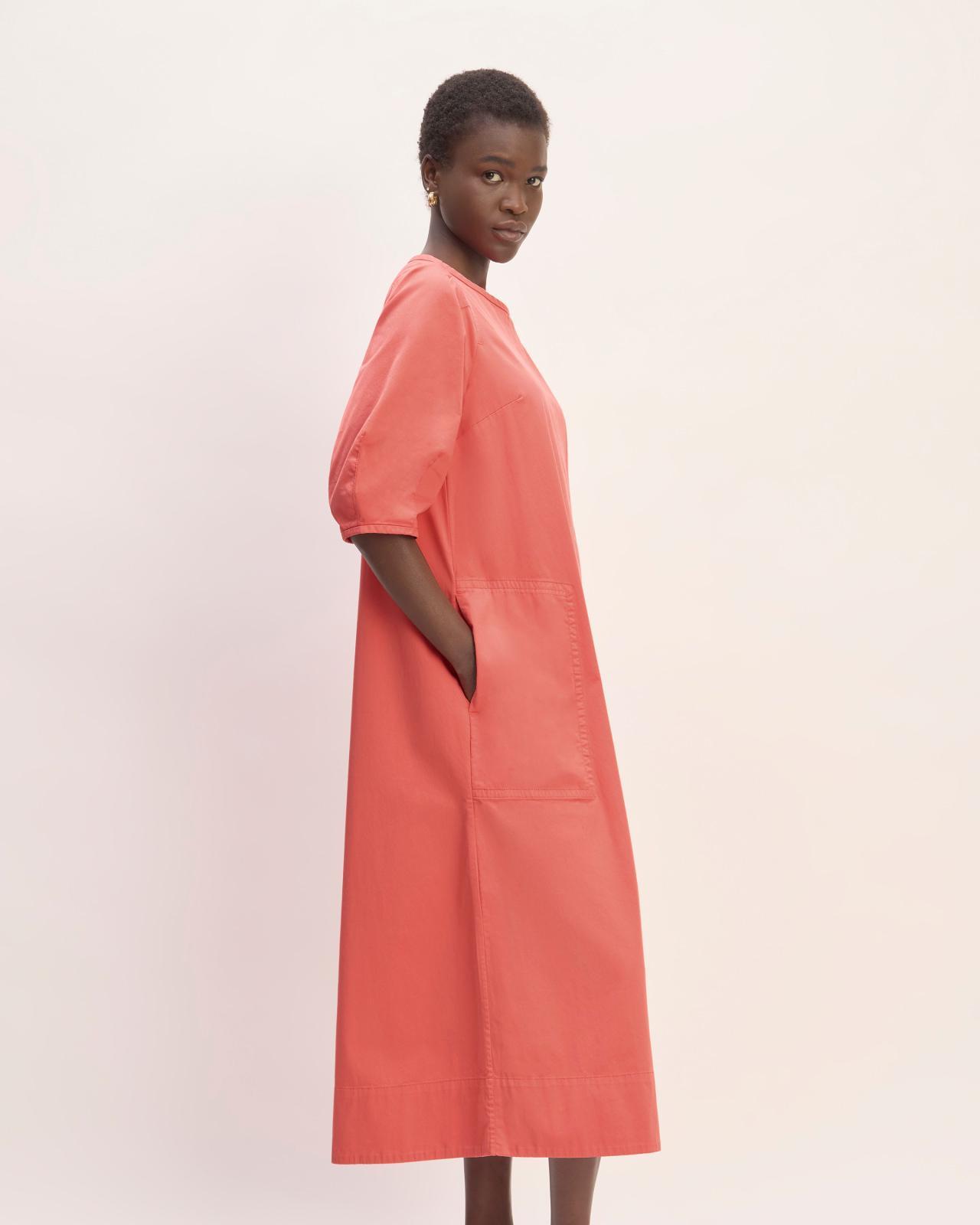 The Short-Sleeve Puff Midi Dress Product Image