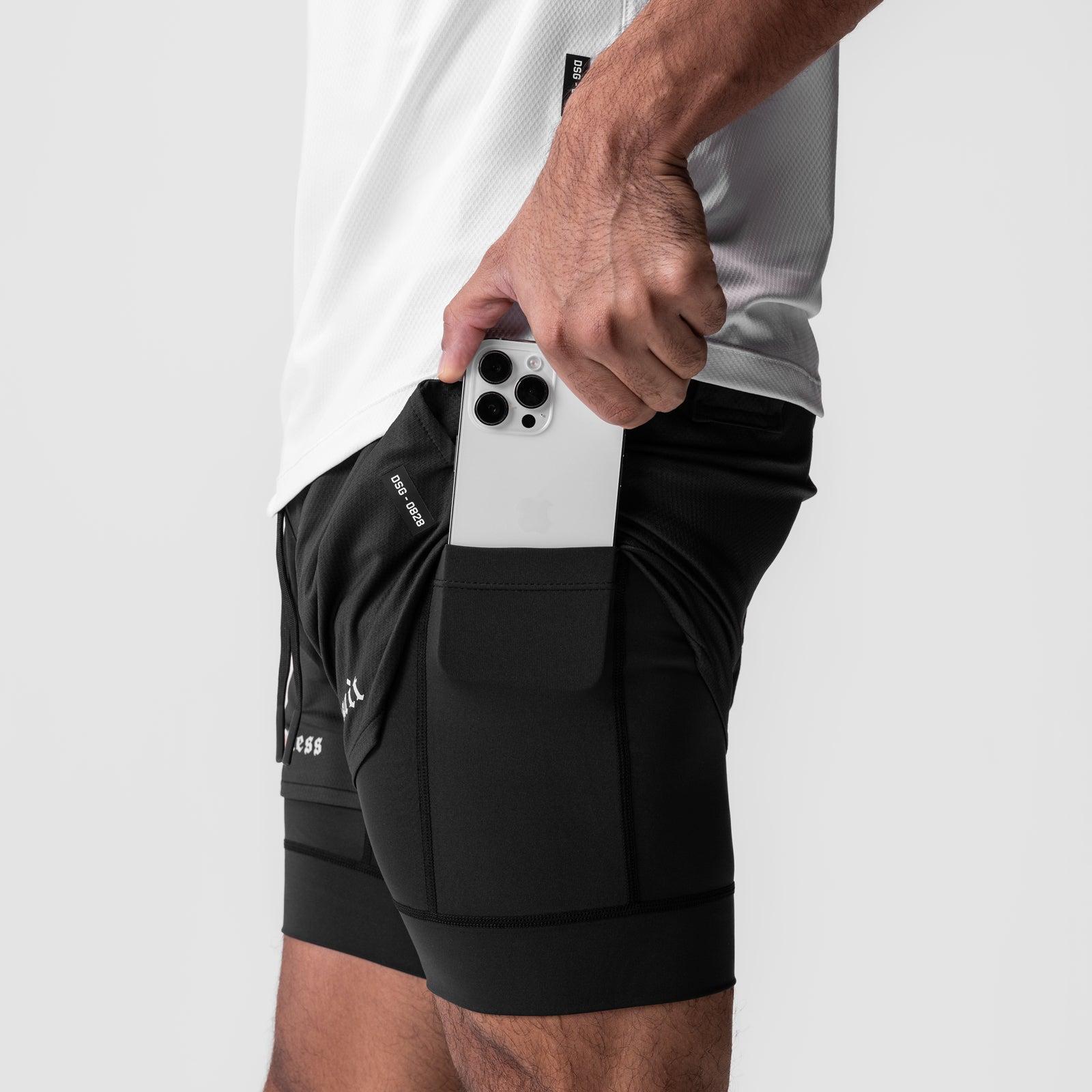 0828. AeroSilver® 5" Liner Short - Black "RP"/Black Product Image